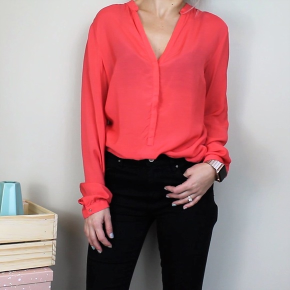 Zara Tops - SOLD Zara Woman Coral Blouse Size M